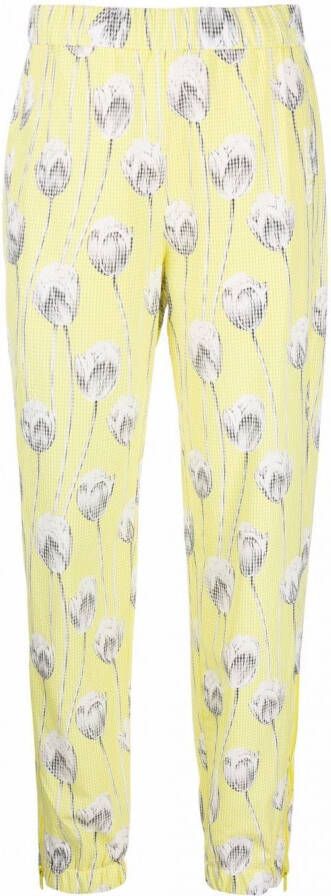 Kenzo Broek met bloemenprint Geel