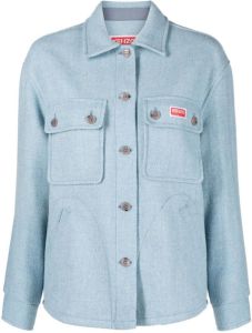 Kenzo Button-up overshirt Blauw