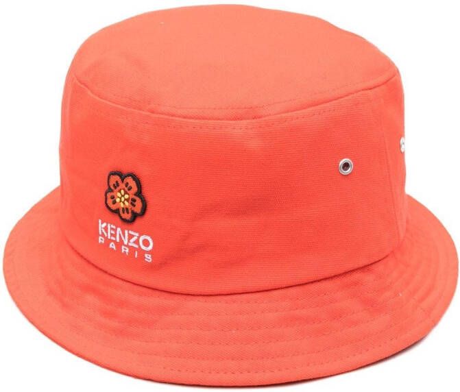 Kenzo Vissershoed met geborduurd logo Oranje