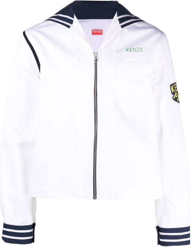 Kenzo Cropped shirtjack Wit