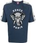 Kenzo T-shirt met olifant-patroon Blauw - Thumbnail 1