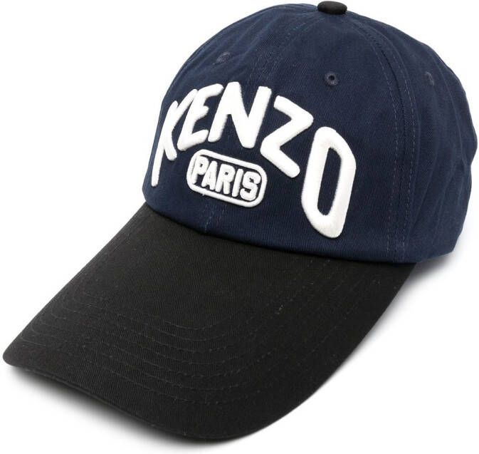 Kenzo Honkbalpet met geborduurd logo Blauw
