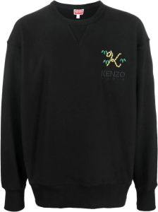 Kenzo embroidered-logo detail sweatshirt Zwart