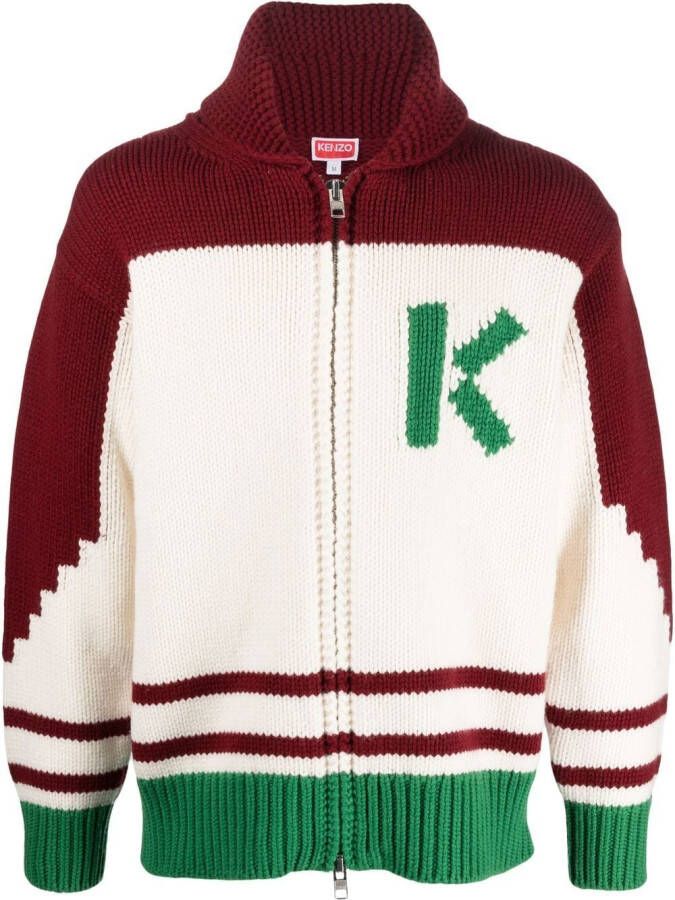 Kenzo Intarsia vest Wit