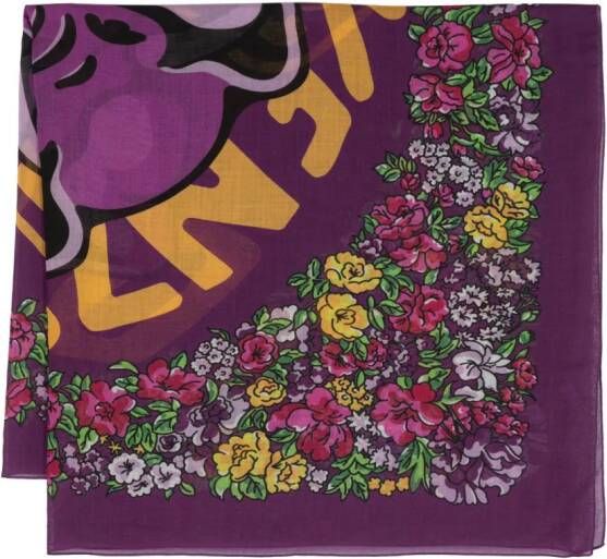 Kenzo Sjaal met bloemenprint Paars