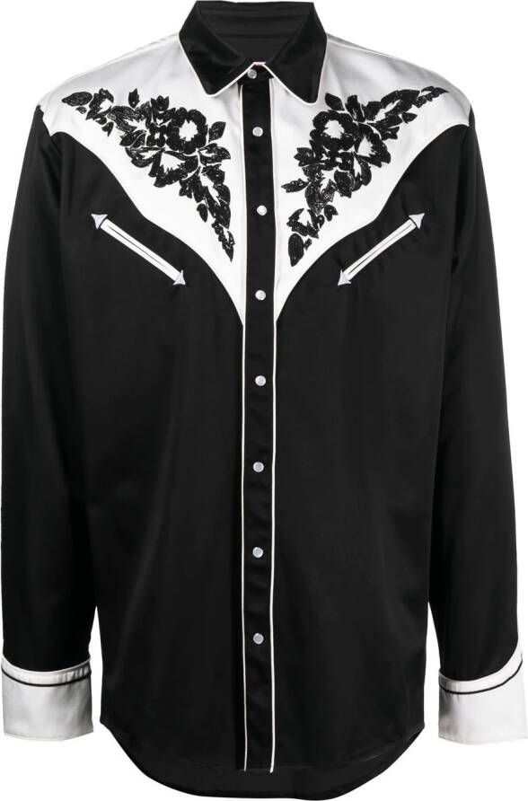 Kenzo Overhemd met bloemenprint Zwart