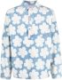 Kenzo Shirtjack met bloemenprint Blauw - Thumbnail 1