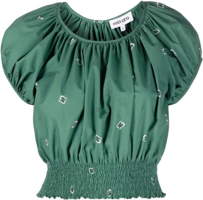 Kenzo Gesmockte top Groen