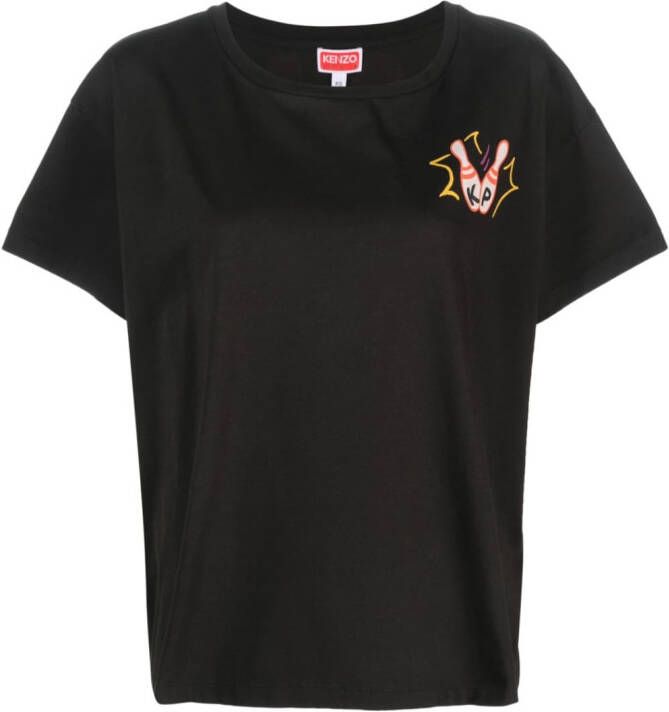 Kenzo T-shirt met print Zwart