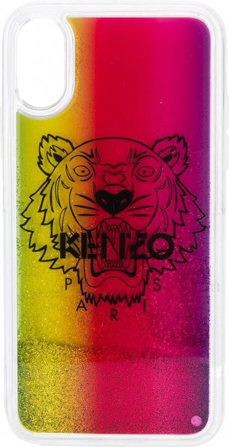 Kenzo iPhone X XS hoesje met glitter Roze