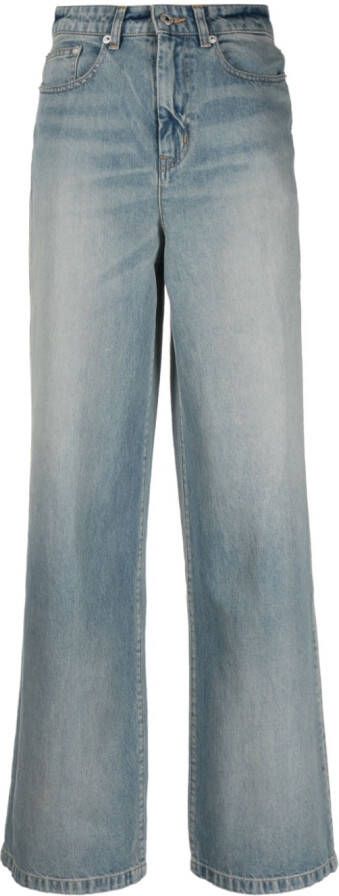 Kenzo Jeans met logopatch Blauw