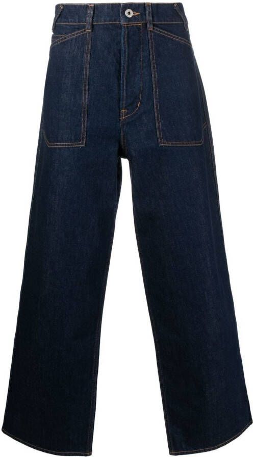Kenzo Jeans met wijde pijpen Blauw