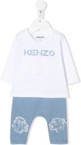 Kenzo Kids Broekenset met logoprint Wit