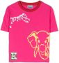 Kenzo Kids T-shirt met print Roze - Thumbnail 1