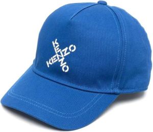 Kenzo Kids Honkbalpet met logoprint Blauw
