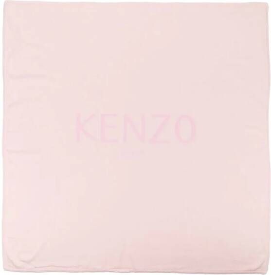 Kenzo Kids Deken met geborduurd logo Roze