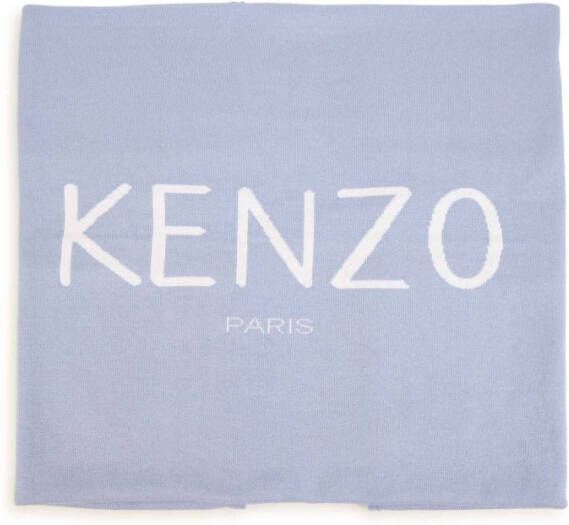Kenzo Kids Deken met logoprint Blauw