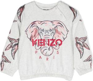 Kenzo Kids Sweater met borduurwerk Beige