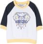 Kenzo Kids T-shirt met olifantprint Wit - Thumbnail 1