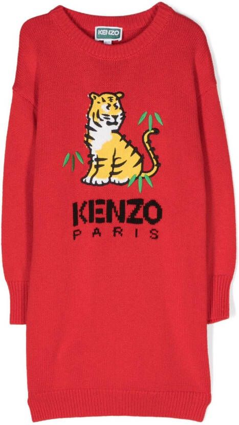 Kenzo Kids Gebreide jurk Rood
