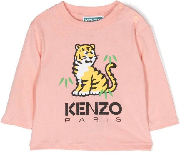 Kenzo Kids Sweater met print Roze
