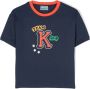Kenzo Kids T-shirt met print Blauw - Thumbnail 1