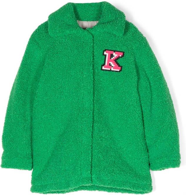 Kenzo Kids Jas met geborduurd logo Groen