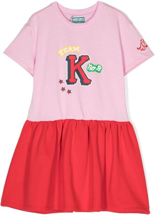 Kenzo Kids Jurk met logoprint Roze