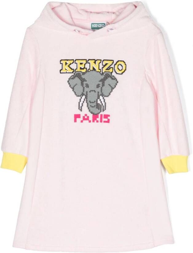 Kenzo Kids Jurk met print Roze
