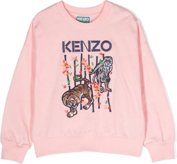 Kenzo Kids Katoenen sweater Roze