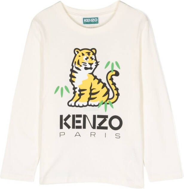 Kenzo Kids Katoenen sweater Wit