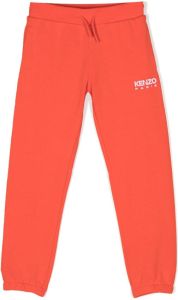 Kenzo Kids logo-embroidered drawstring track pants Oranje
