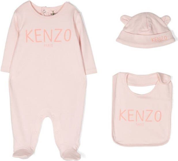 Kenzo Kids "Romper muts en slabbetje " Roze