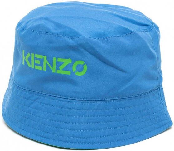 Kenzo Kids Vissershoed met logoprint Blauw