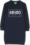 Kenzo Kids Jurk met logoprint Blauw - Thumbnail 1