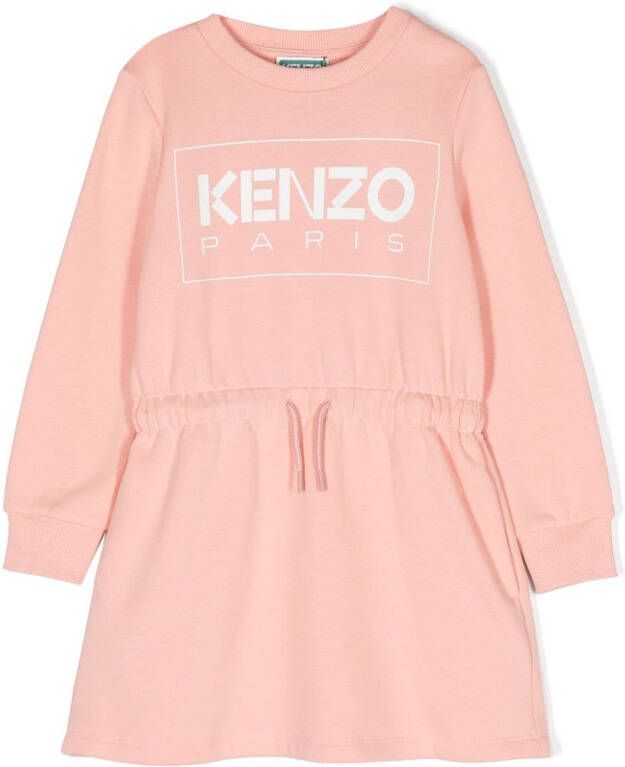 Kenzo Kids Jurk met logoprint Roze