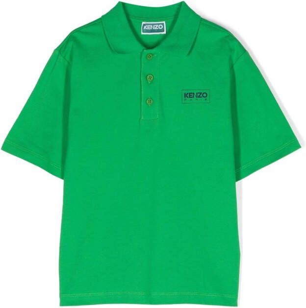 Kenzo Kids Poloshirt met logoprint Groen