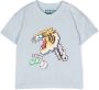 Kenzo Kids T-shirt met logoprint Blauw - Thumbnail 1
