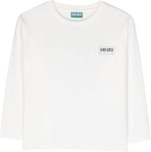 Kenzo Kids logo-print cotton T-shirt Wit