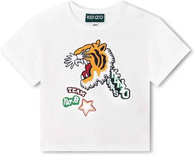 Kenzo Kids T-shirt met logoprint Wit