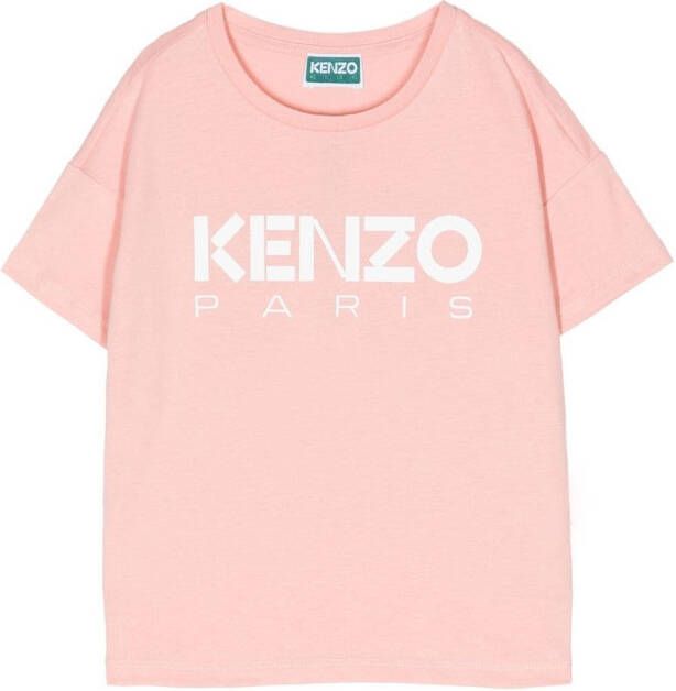 Kenzo Kids T-shirt met logoprint Roze