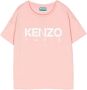 Kenzo Kids T-shirt met logoprint Roze - Thumbnail 1