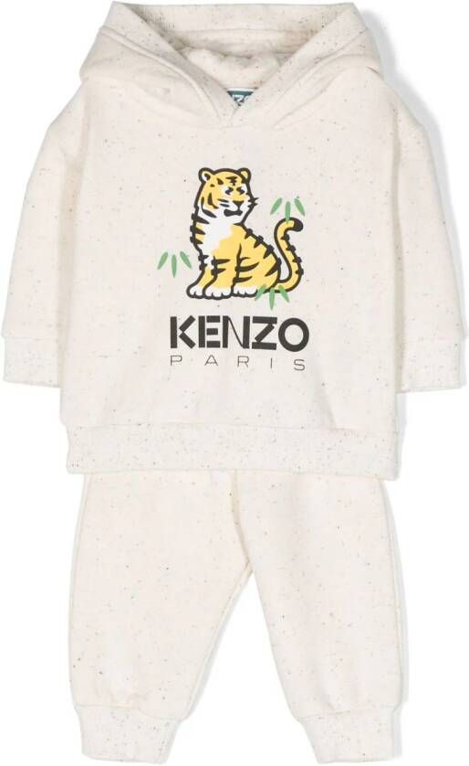 Kenzo Kids Trainingspak met logoprint Beige