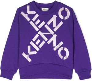 Kenzo Kids Sweater met logoprint Paars