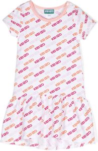 Kenzo Kids T-shirtjurk met logoprint Wit