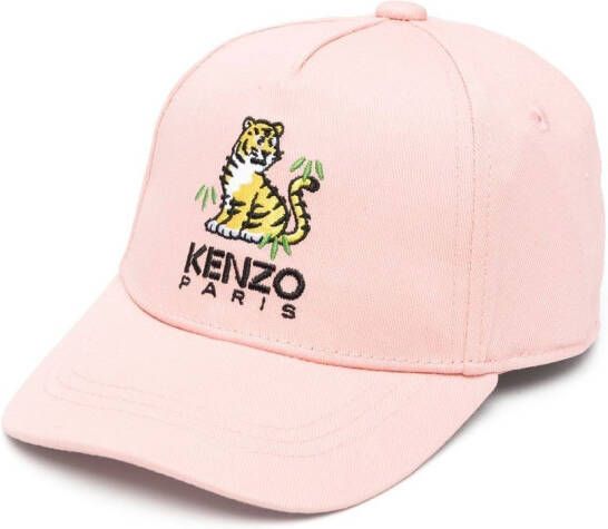 Kenzo Kids Pet met geborduurde tijger Roze