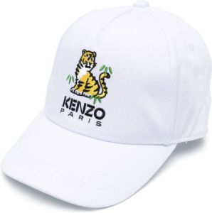 Kenzo Kids Pet met geborduurde tijger Wit