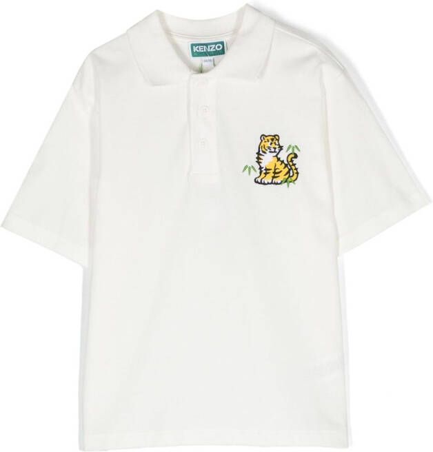 Kenzo Kids Poloshirt met korte mouwen Wit