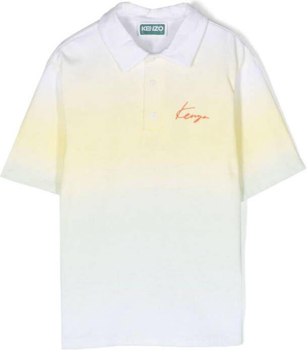 Kenzo Kids Poloshirt met logoprint Geel