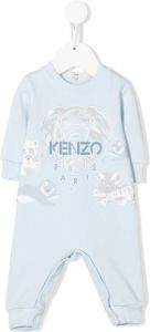 Kenzo Kids Romper met logoprint Blauw
